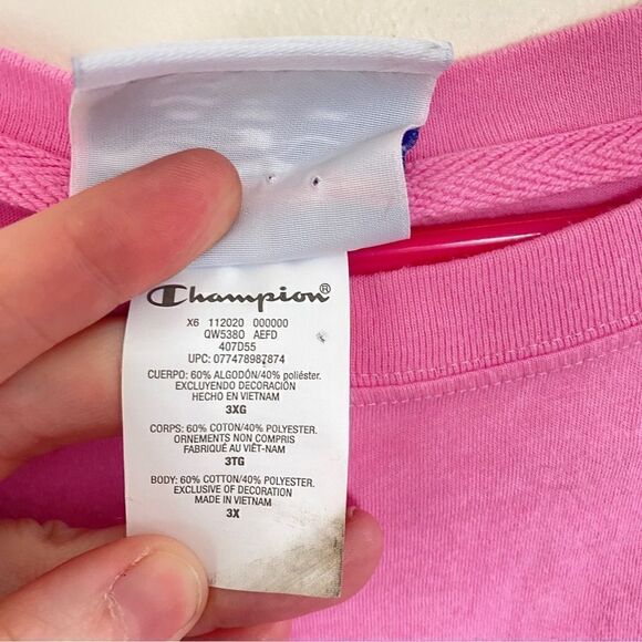 Champion plus size 3X cropped dip tie dye t shirt - Picture 5 of 10